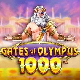 Slots logo of Gates of Olympus 1000 from Pragmatic Play at NeonVegas Casino