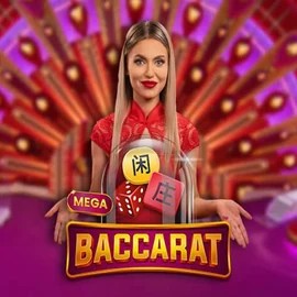 Official Live Casino logo: Mega Baccarat by Pragmatic Play at NeonVegas Casino